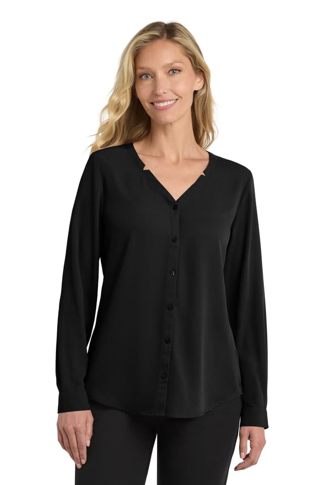 Port Authority ® Women's Long Sleeve Button-Front Blouse