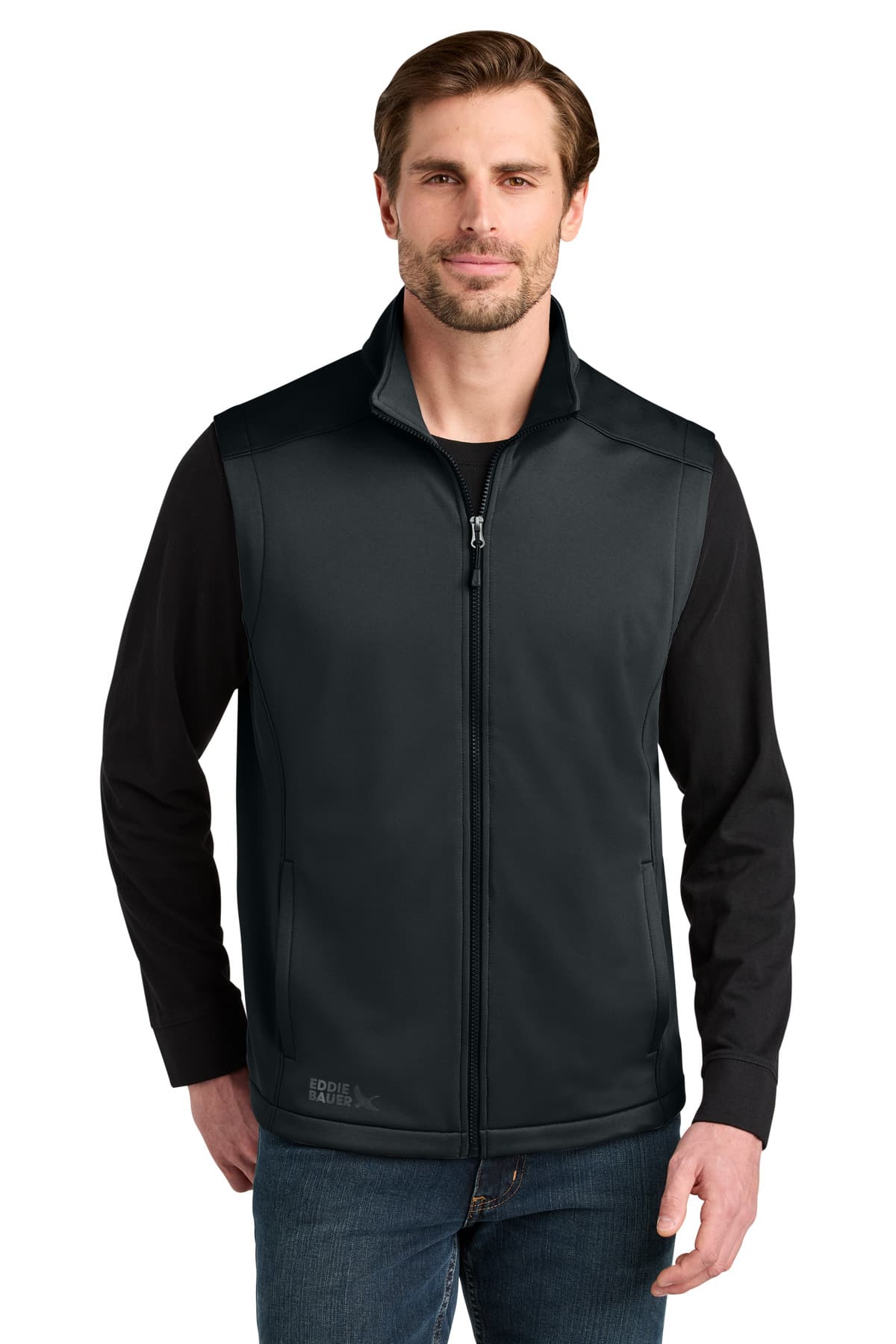 Eddie Bauer ® Smooth Mid Layer Fleece Vest — Black