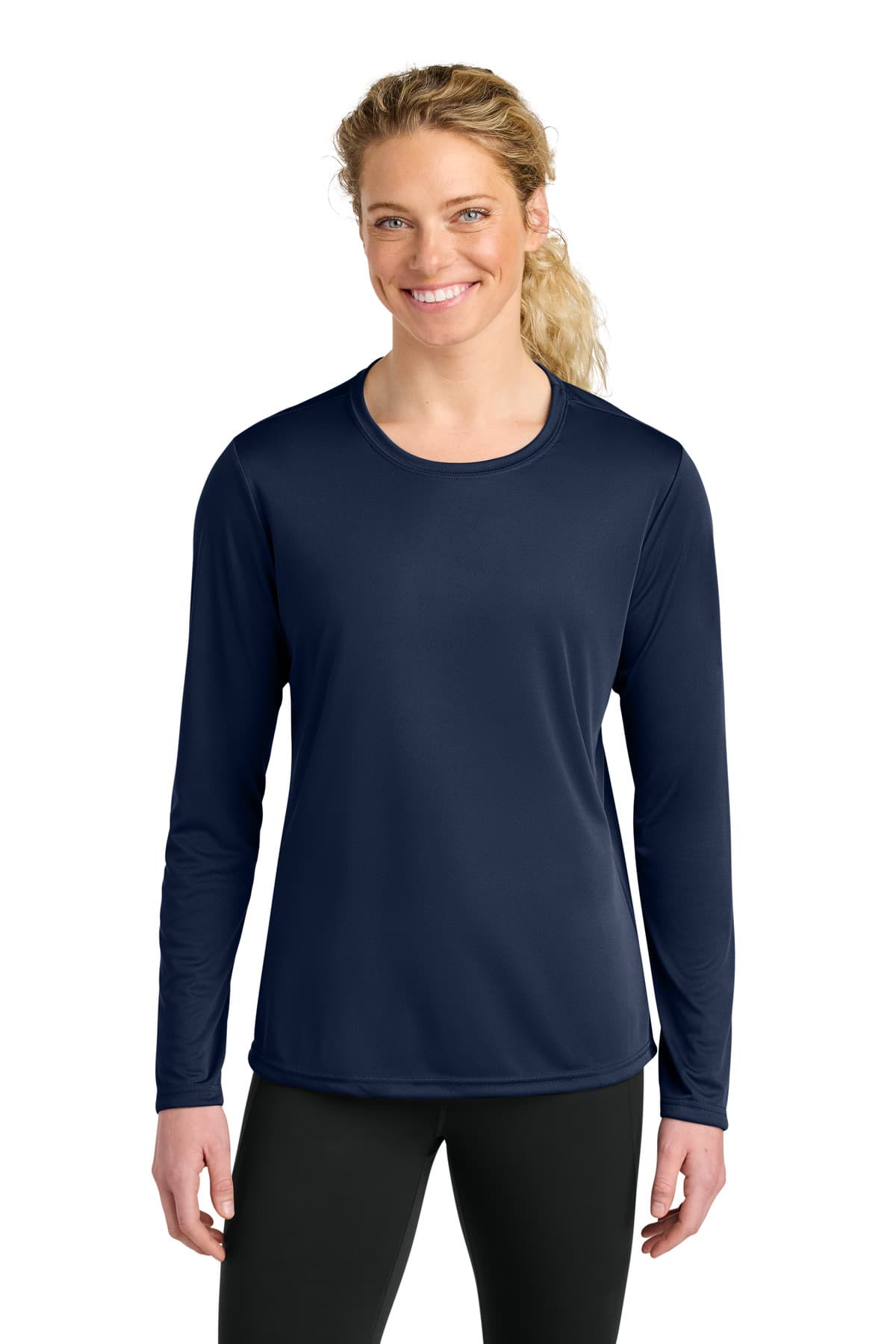 A4 Women's Cooling Performance Long Sleeve Tee — Navy