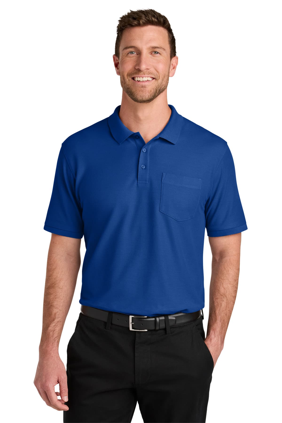 Port Authority ® Tall Wearever Signature Pique Pocket Polo — True Royal