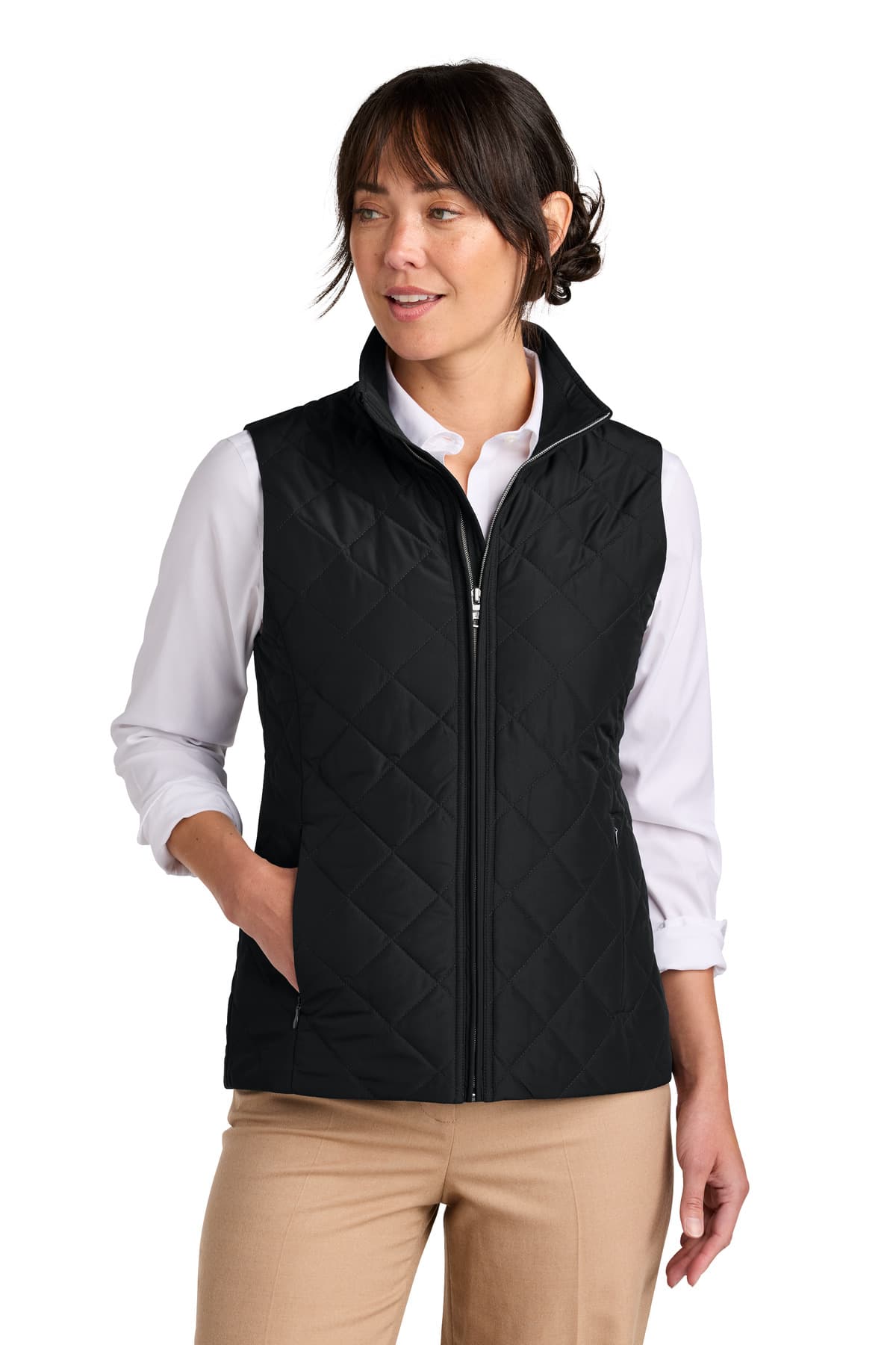 Brooks Brothers ® Women's Quilted Vest — Deep Black