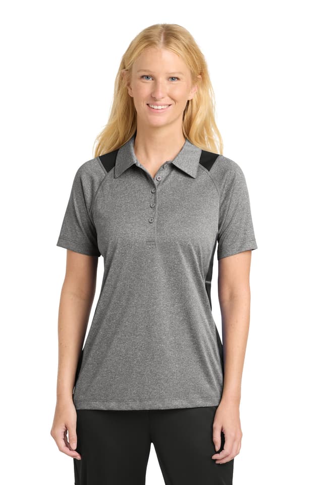 Sport-Tek ® Women's Heather Colorblock Contender  Polo