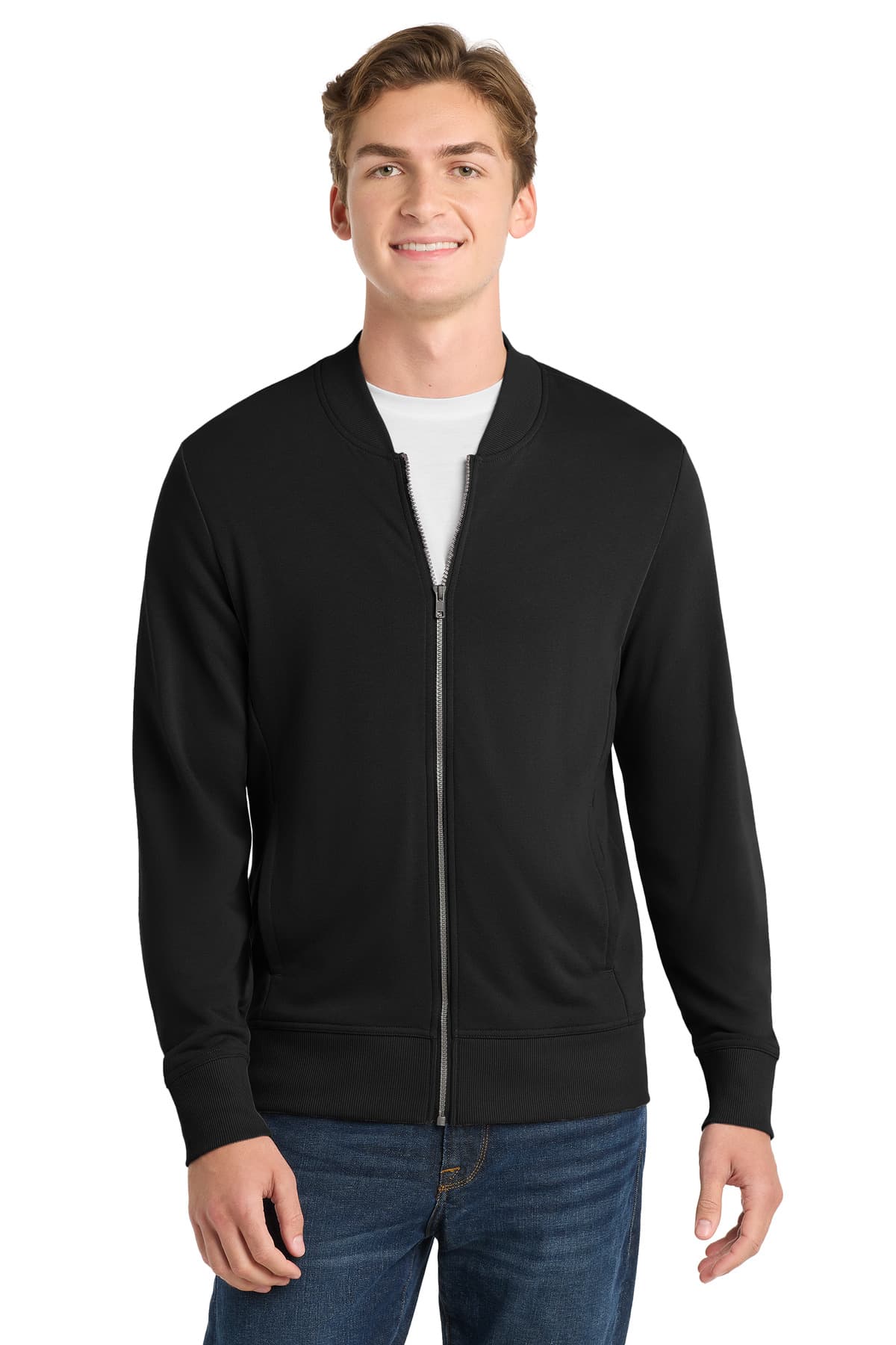 Sport-Tek ® Lightweight French Terry Bomber — Black