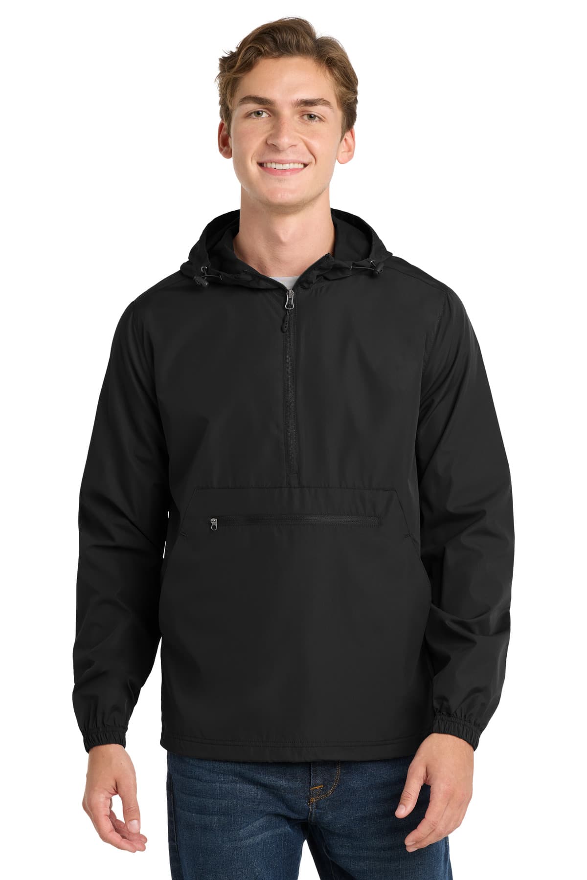 Sport-Tek ® Packable Anorak — Black