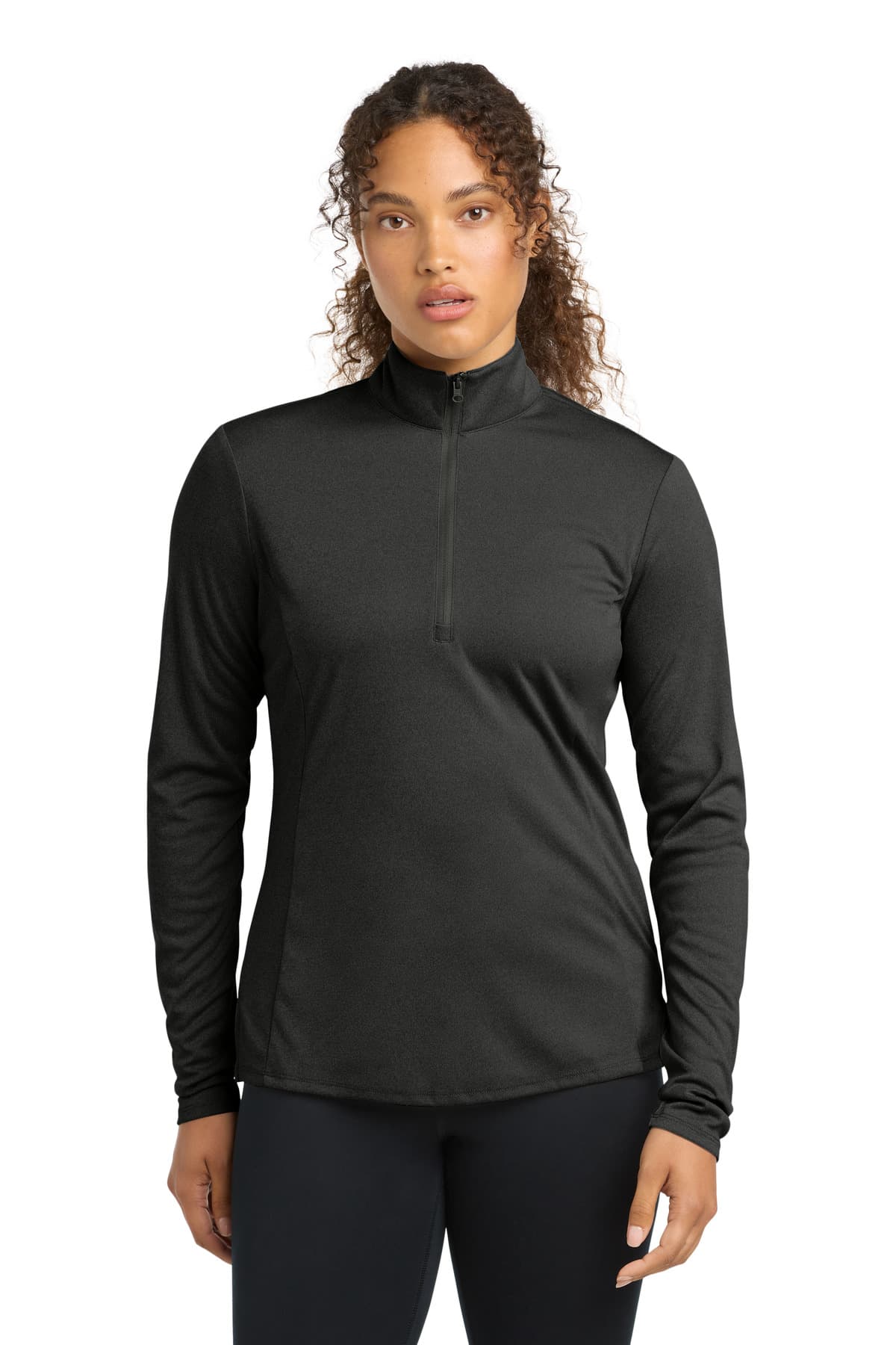 Sport-Tek ® Women's Endeavor 1/2-Zip Pullover — Black Heather