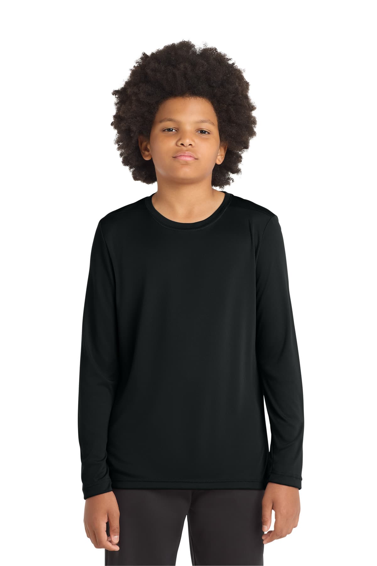 Sport-Tek ® Youth Posi-UV ® Pro Long Sleeve Tee — Black
