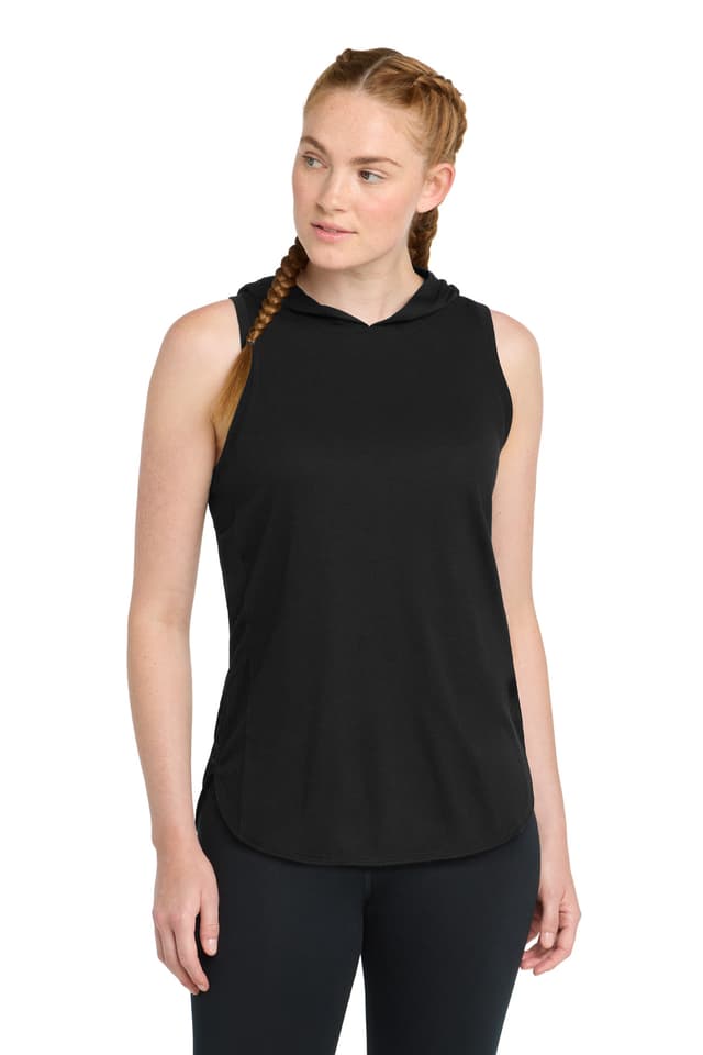 Sport-Tek ® Women's PosiCharge ® Tri-Blend Wicking Draft Hoodie Tank