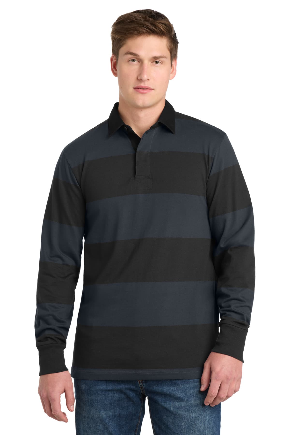 Sport-Tek ® Classic Long Sleeve Rugby Polo
