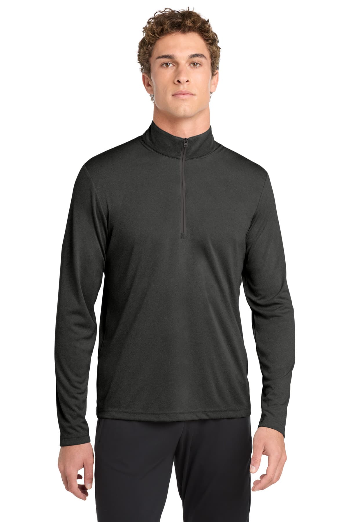 Sport-Tek ® Endeavor 1/2-Zip Pullover — Black Heather