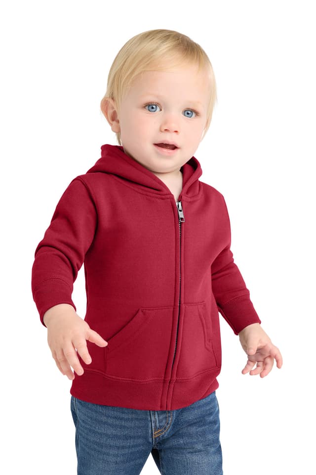 Port & Co  Infant Core Fleece Full-Zip Hooded Sweatshirt