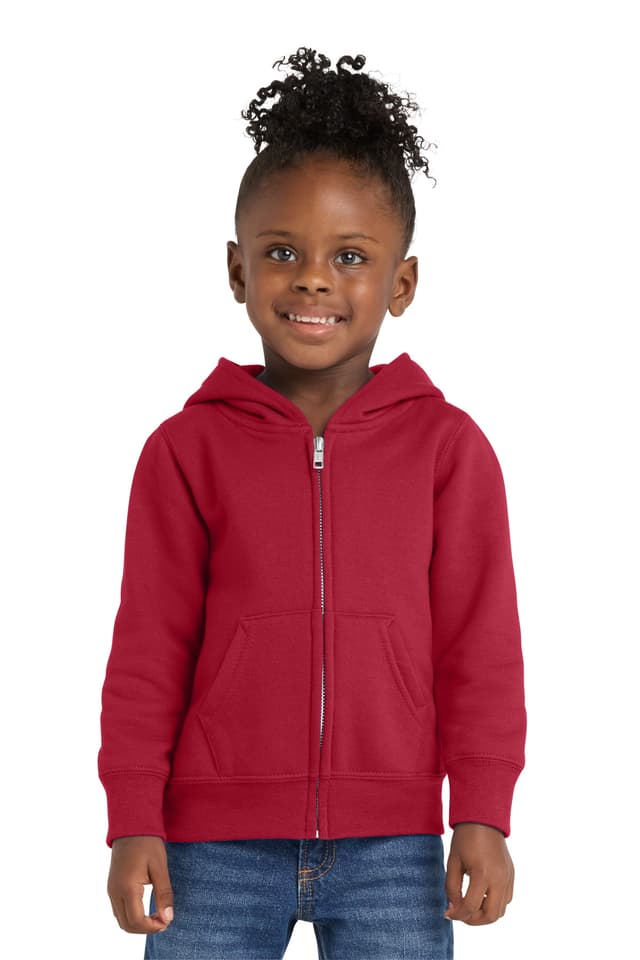 Port & Co  Toddler Core Fleece Full-Zip Hooded Sweatshirt