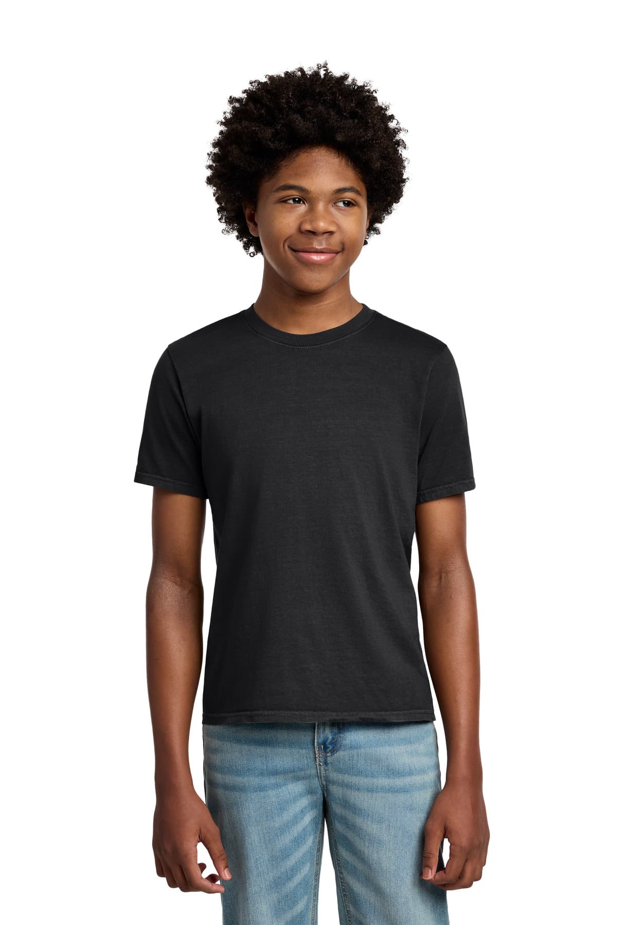 Port & Co  Youth Beach Wash ® Garment-Dyed Tee — Black
