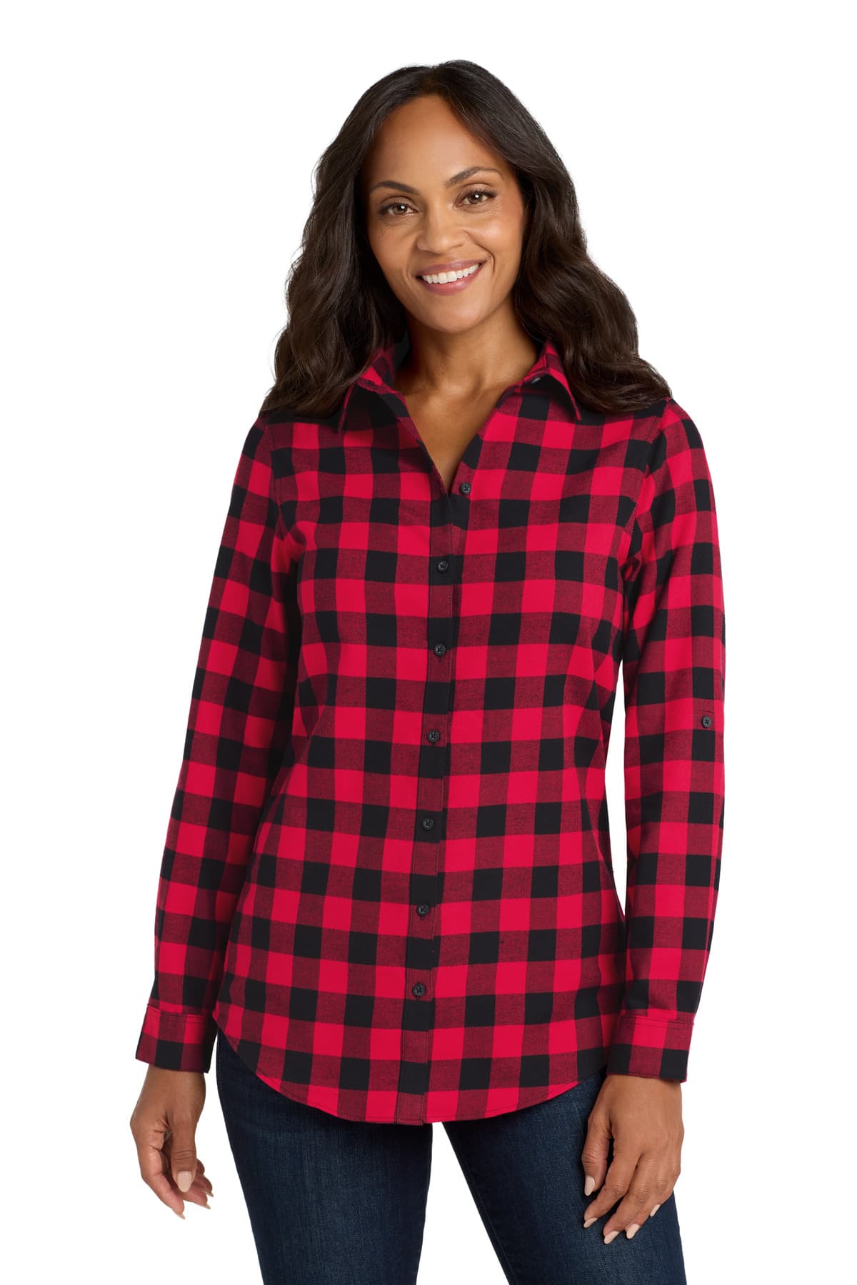 Port Authority ® Women's Plaid Flannel Tunic