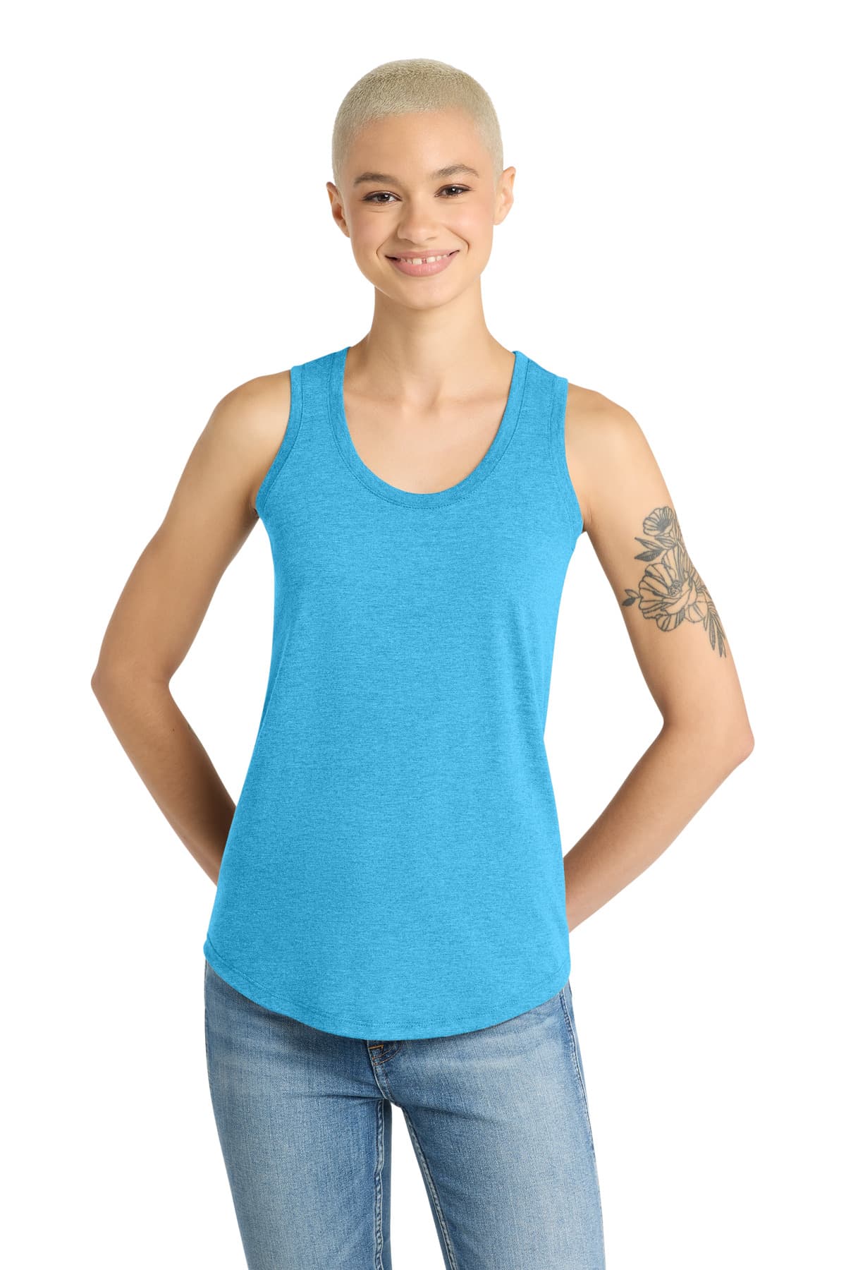 District ® Women's Perfect Tri ® Racerback Tank — Turquoise Frost
