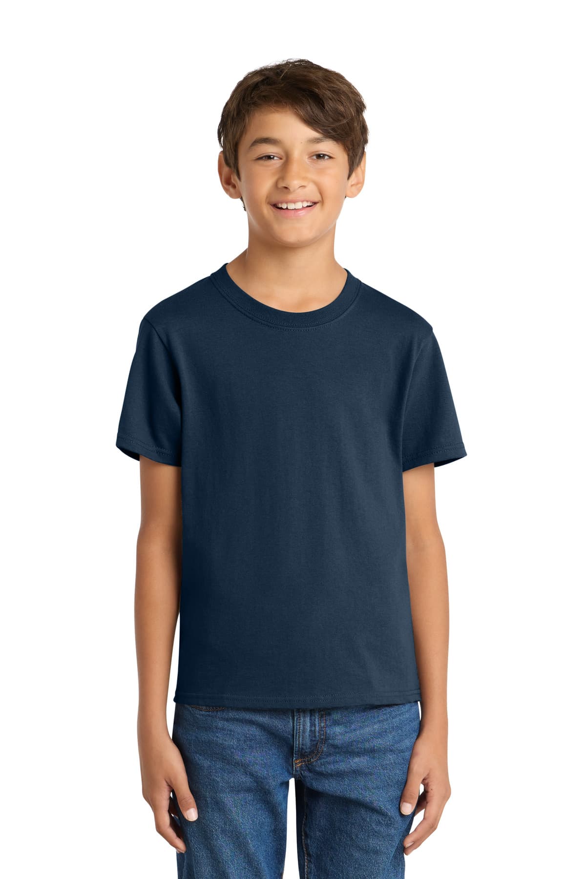 Port & Co  Youth Core Cotton Tee — Navy