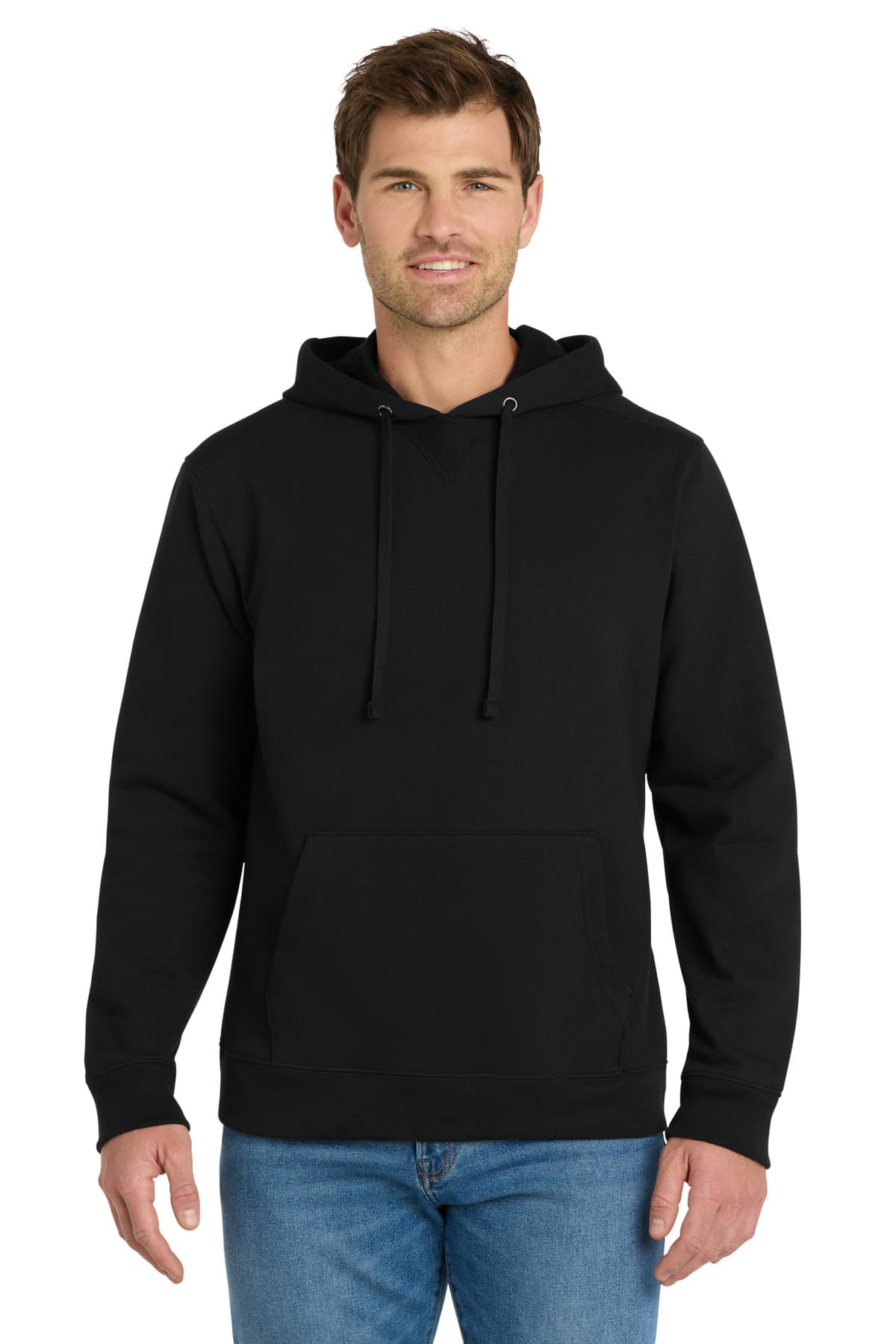 Volunteer Knitwear  Chore Fleece Pullover Hoodie — Deep Black