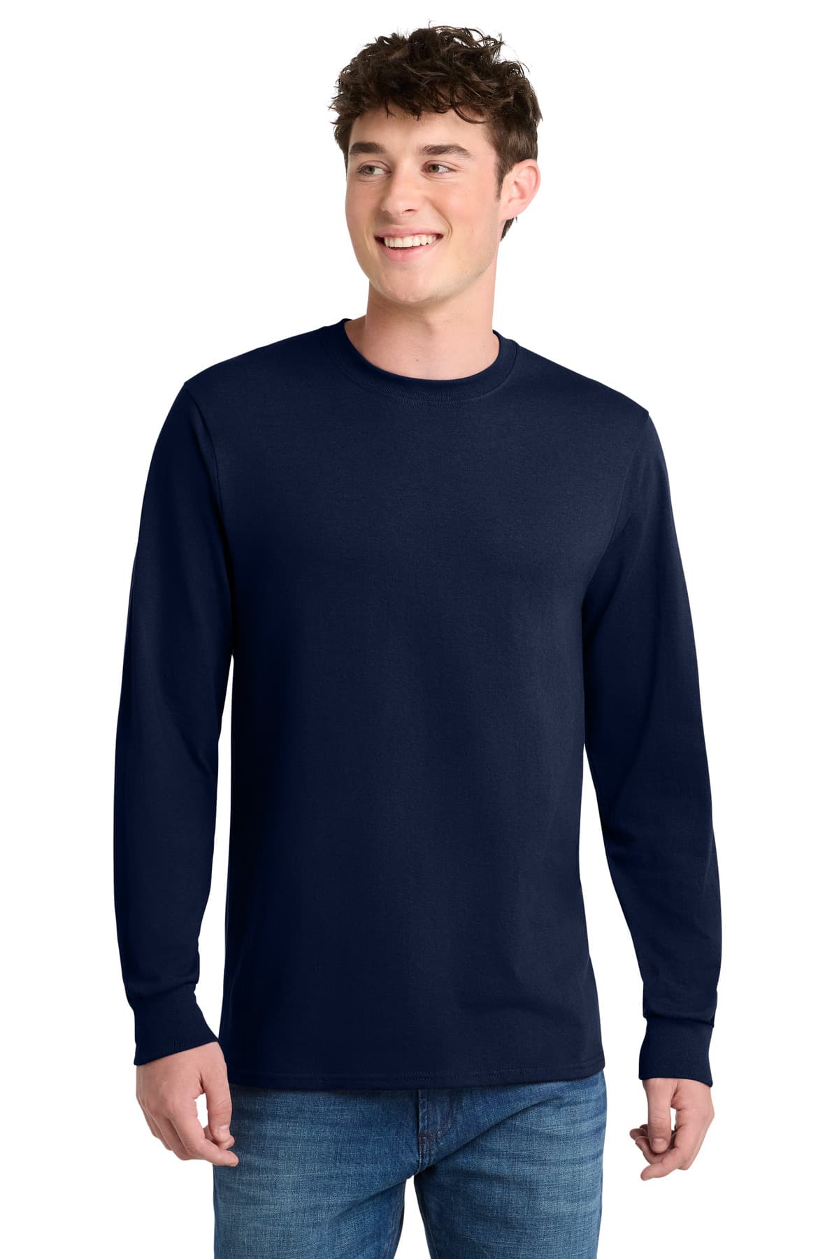 Port & Co  Tall Long Sleeve Core Blend Tee — Navy