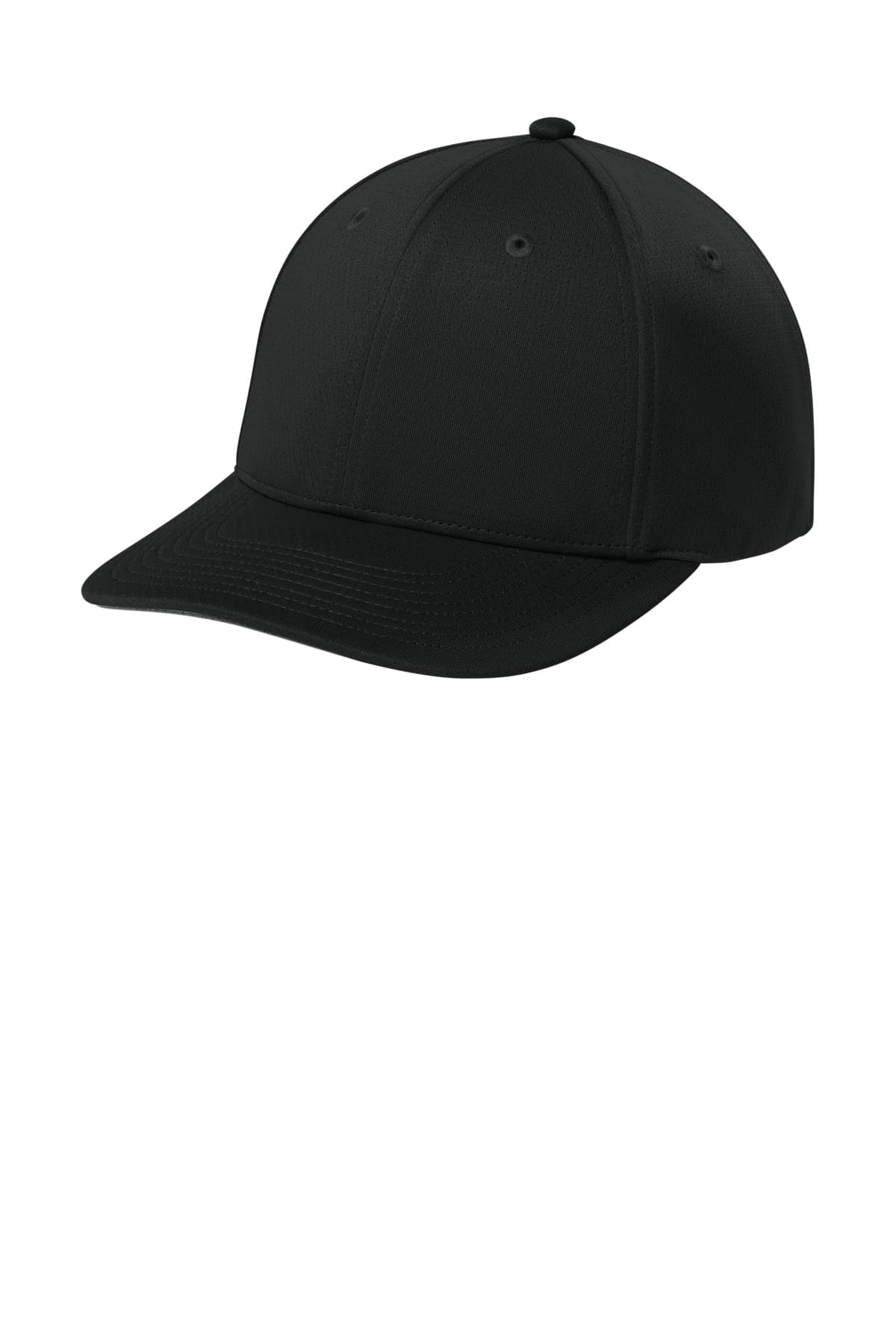 Sport-Tek ® Impact Mesh Stretch-Tek Adjustable Cap — Black