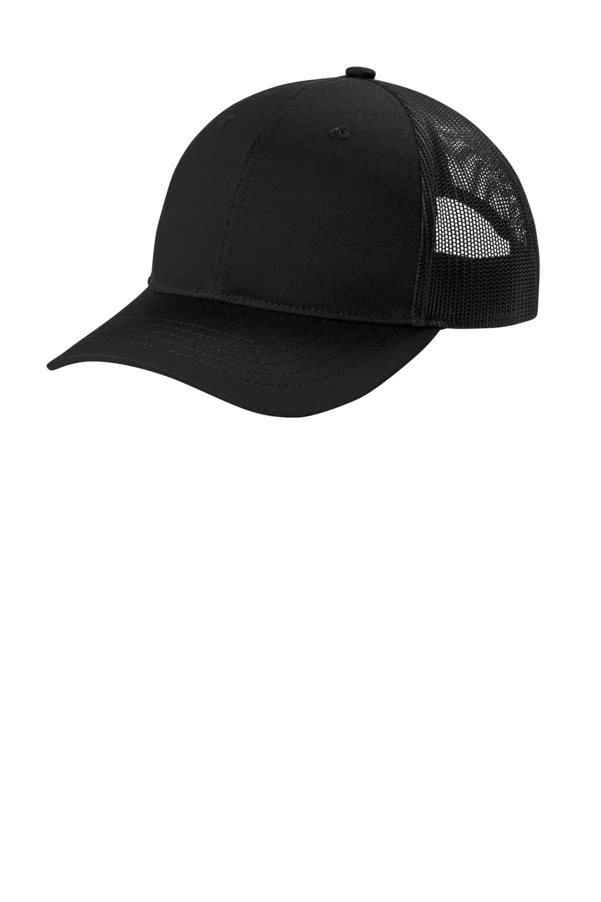 Port Authority ® Youth Snapback Trucker Cap — Black