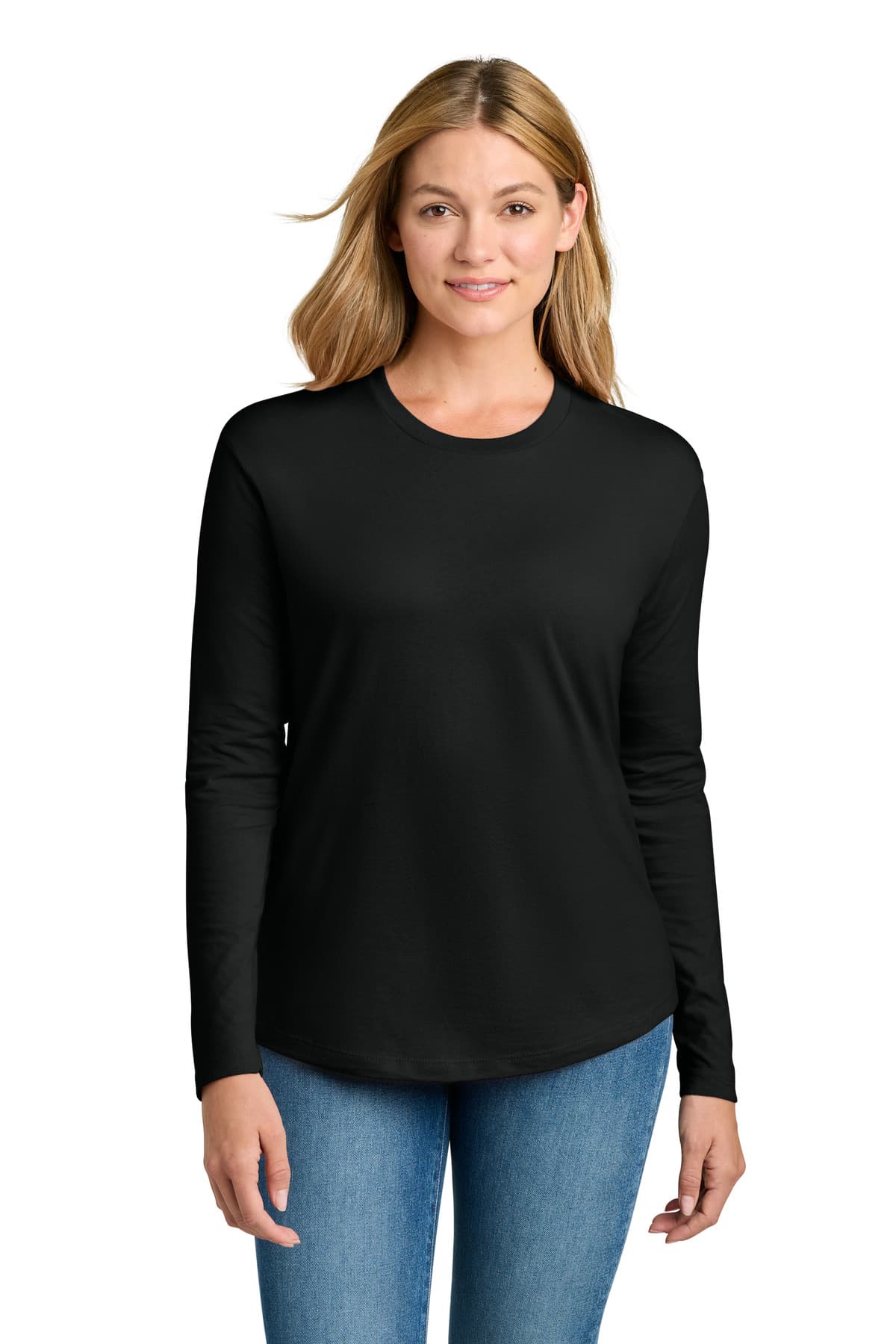 Next Level Apparel ® Women's Cotton Relaxed Long Sleeve Tee — Black