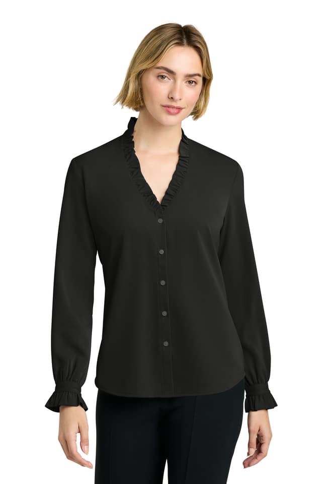 Brooks Brothers ® Women's Long Sleeve Ruffle Collar Blouse