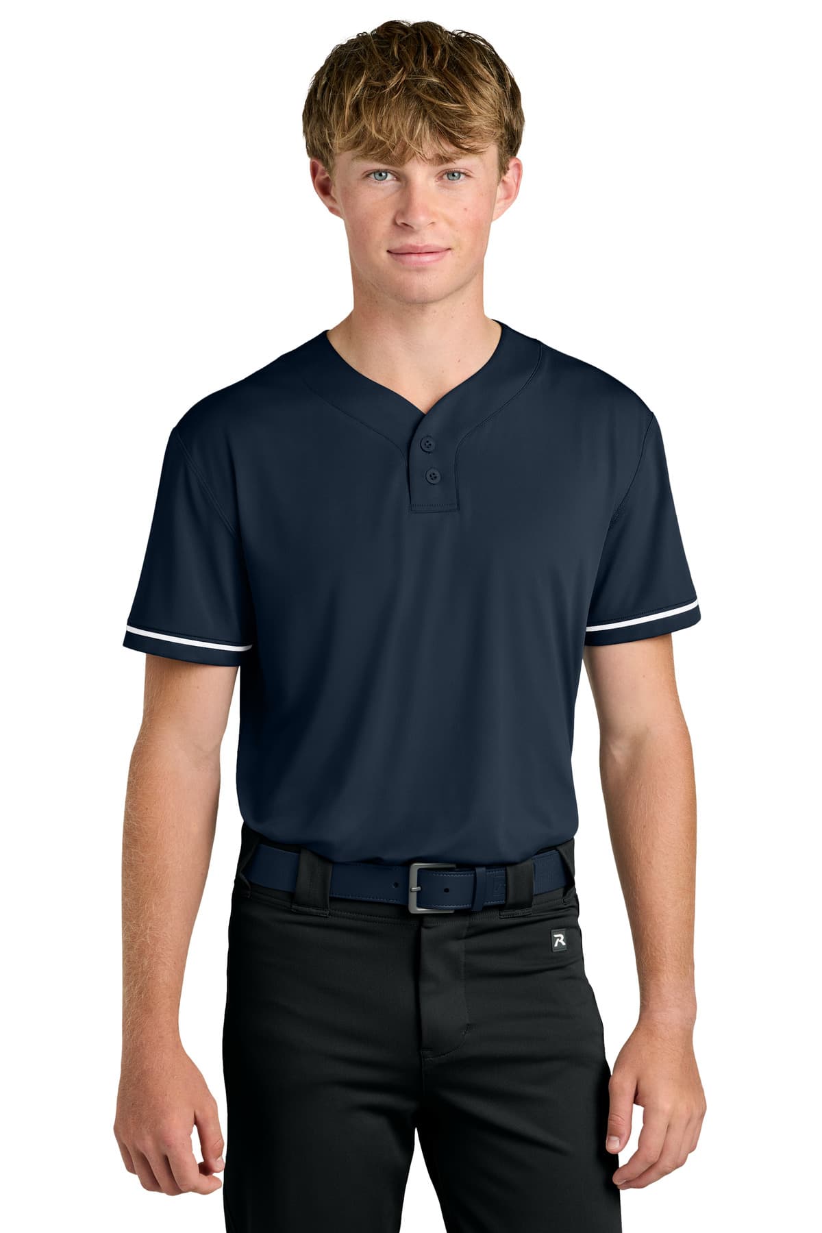 Richardson Select 2-Button Baseball Jersey — Navy