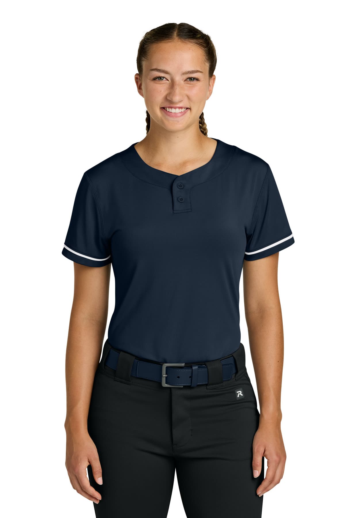 Richardson Women's Select 2-Button Softball Jersey — Navy