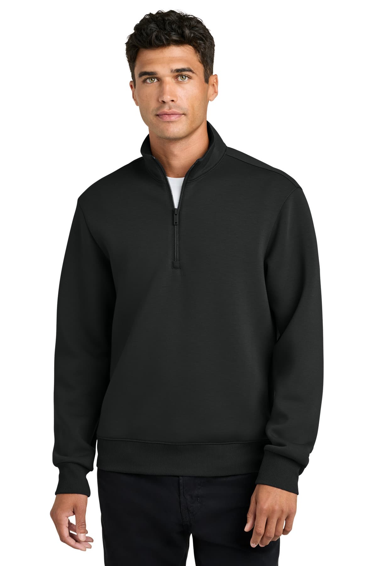 Mercer+Mettle ® Soft Spacer 1/4-Zip — Deep Black
