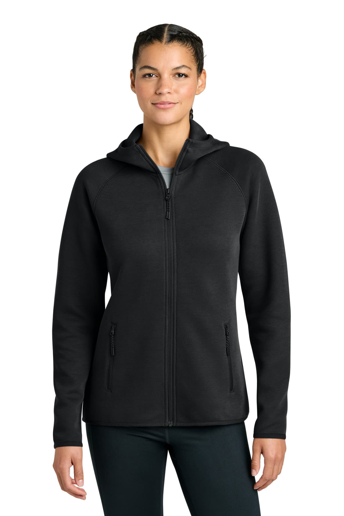 Sport-Tek ® Women's Phenom Full-Zip Hoodie — Black