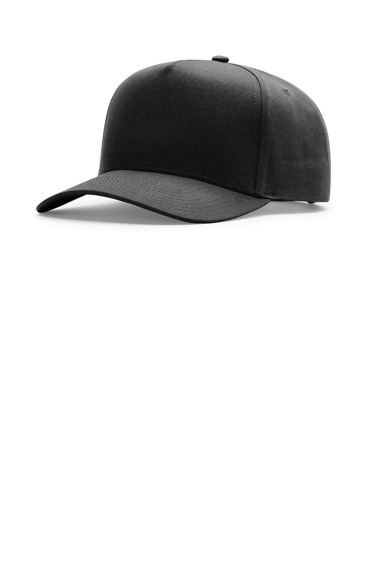 Richardson Full Fabric 5-Panel Champ — Black