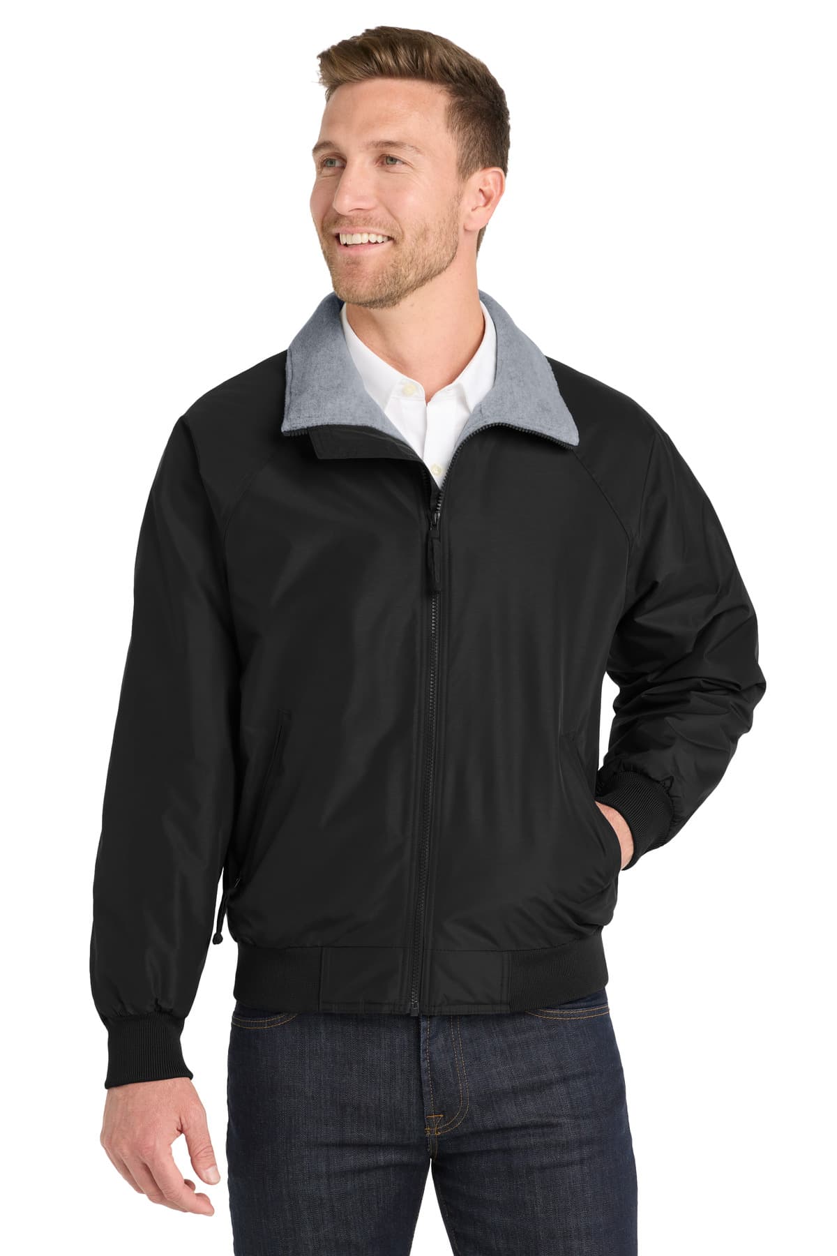 Port Authority ® Challenger Jacket — True Black/ Grey Heather