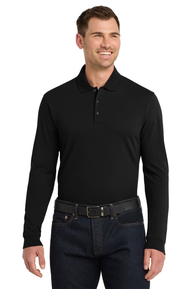 Port Authority ® EZCotton ® Long Sleeve Polo