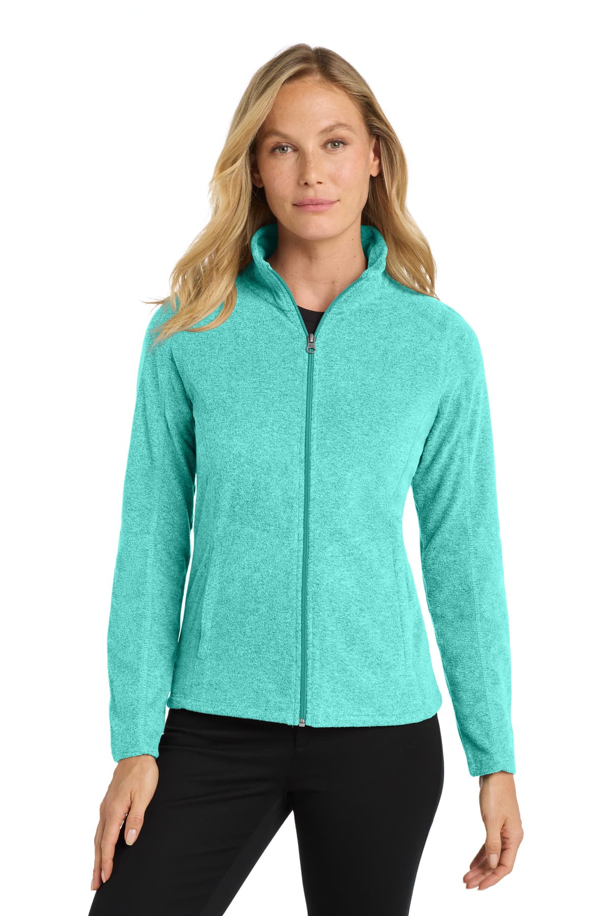 Port Authority ® Women's Heather Microfleece Full-Zip Jacket