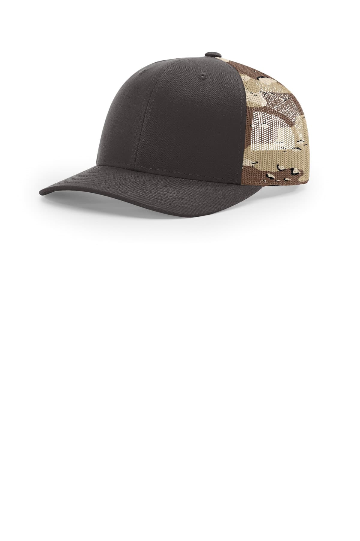 Richardson Printed Mesh Trucker — Brown/ Desert Camo