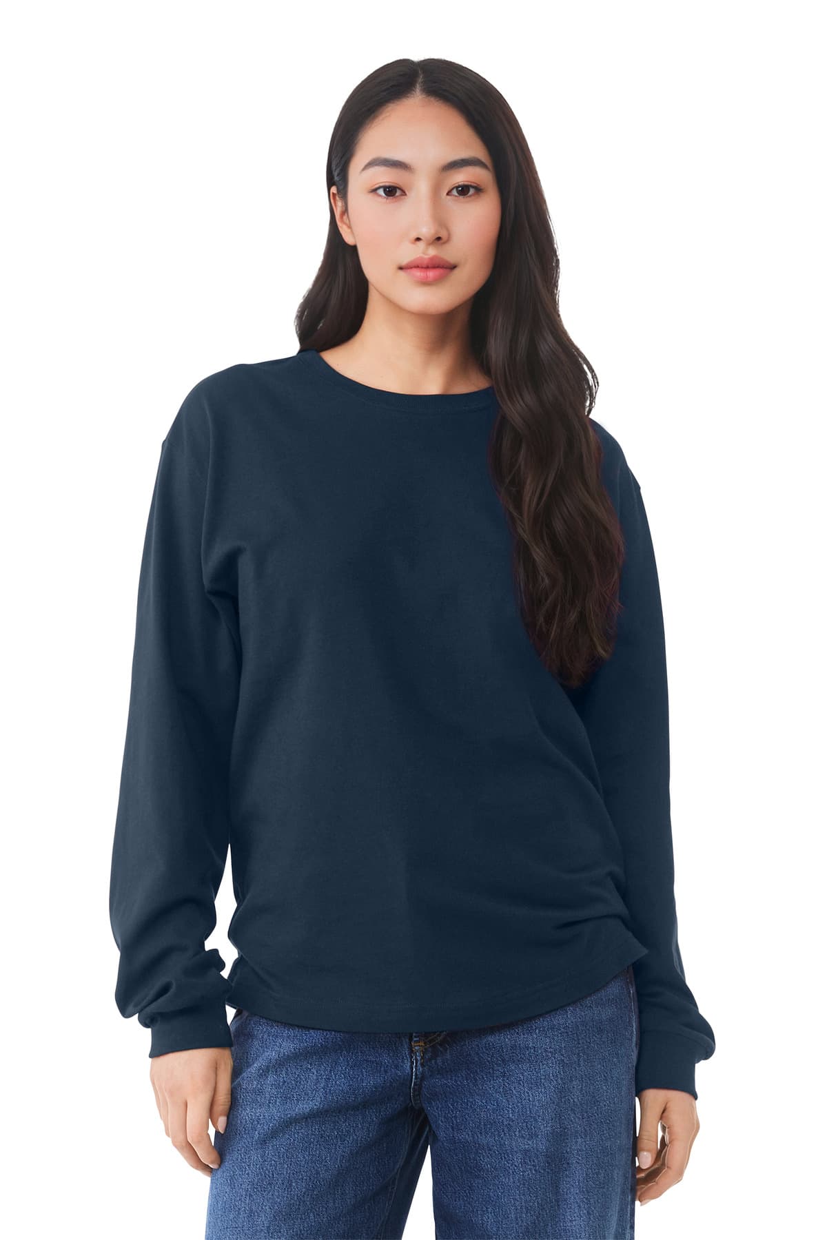 BELLA+CANVAS ® Unisex 6-Ounce Heavyweight Long Sleeve Tee — Navy