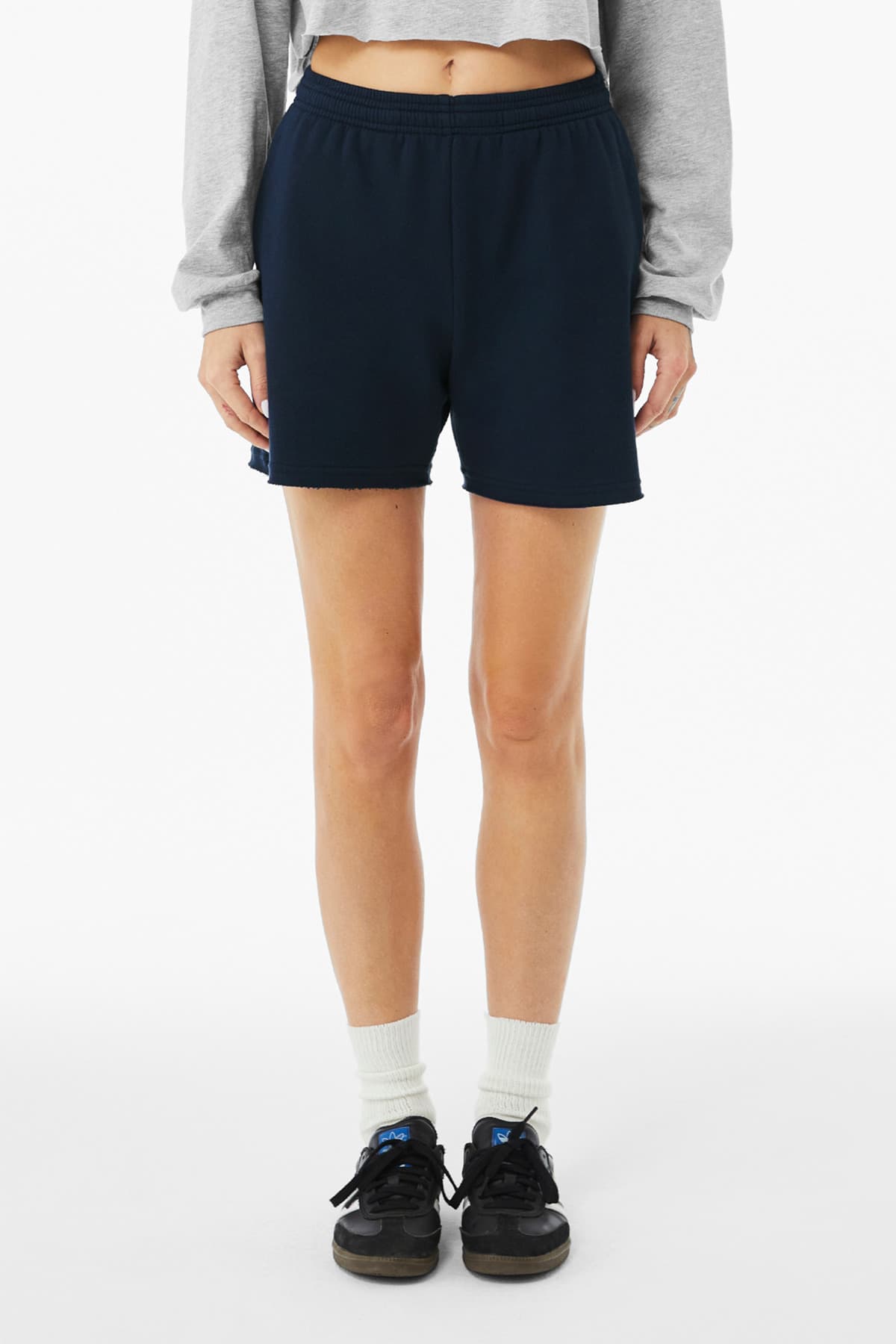 BELLA+CANVAS ® Women's Cutoff Sweatshort — Navy