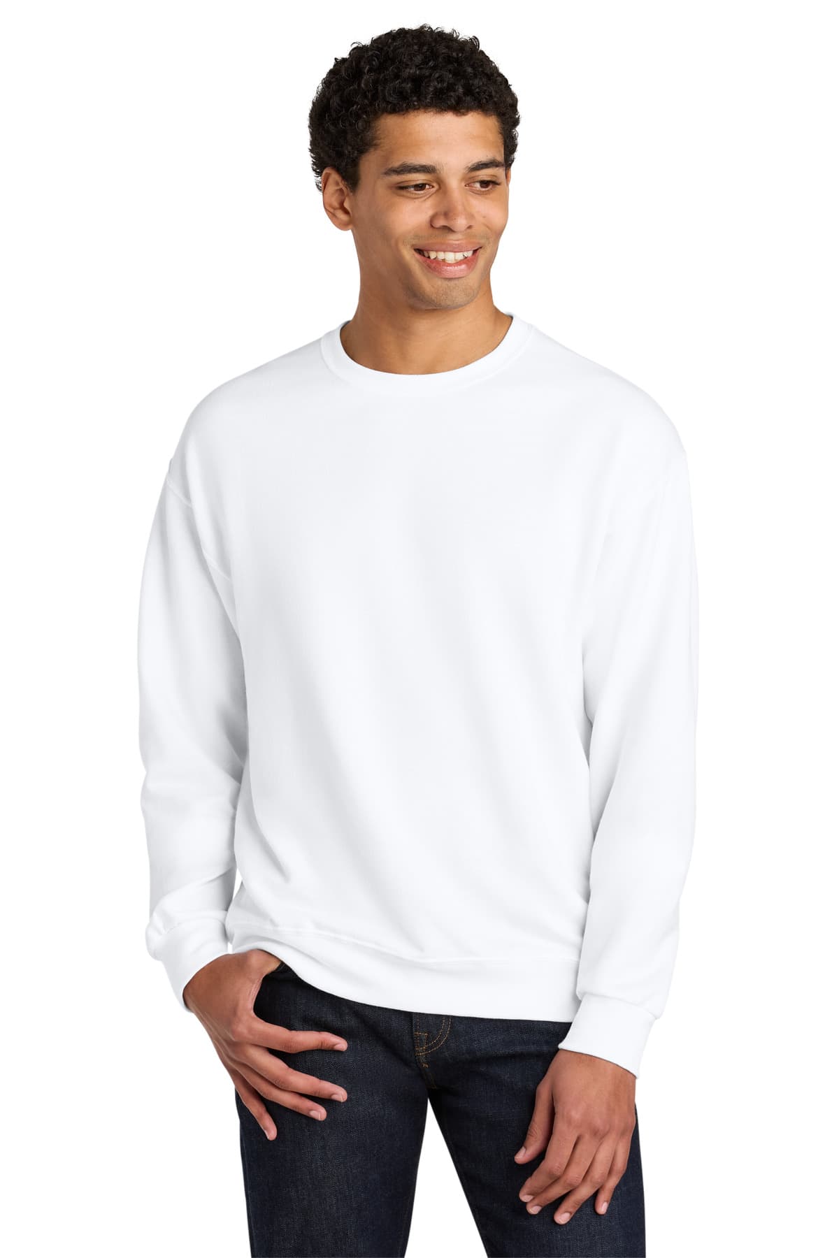 Jerzees Ultimate  Unisex CVC Ring Spun Crewneck Sweatshirt