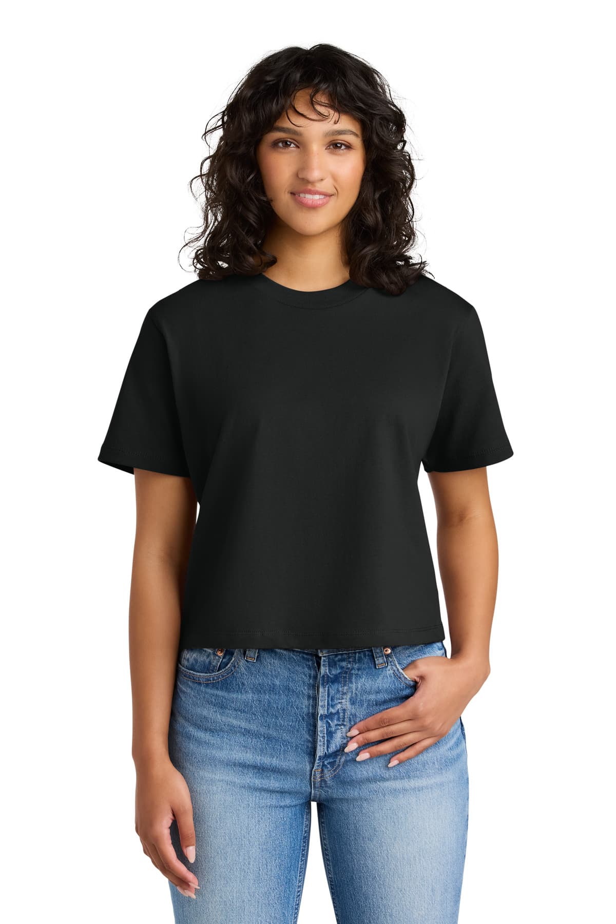 Next Level Apparel ® Women's Heavyweight Boxy Tee — Black