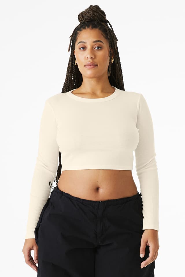 BELLA+CANVAS ® Women's Micro Rib Long Sleeve Baby Tee