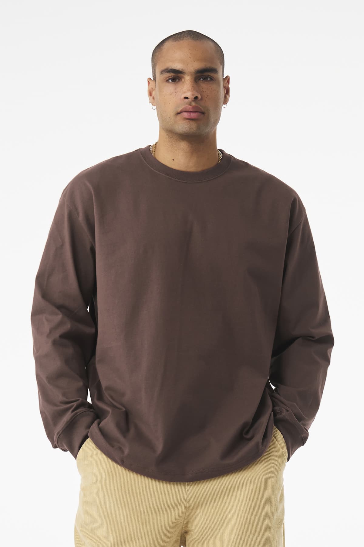 BELLA+CANVAS ® Unisex 7.5-Ounce Heavyweight Long Sleeve Tee — Cocoa