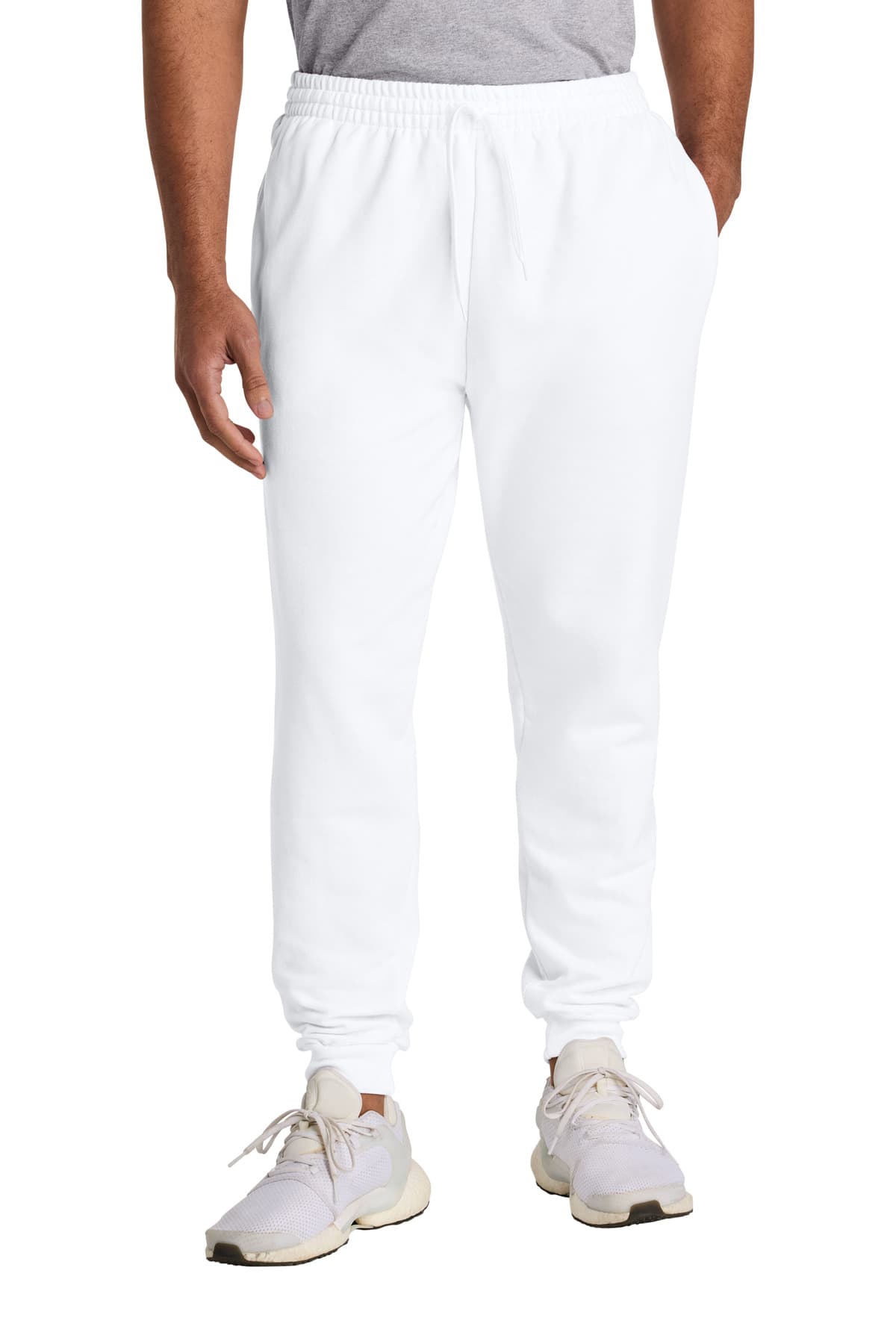 Jerzees Ultimate  Unisex CVC Ring Spun Pocket Jogger — White