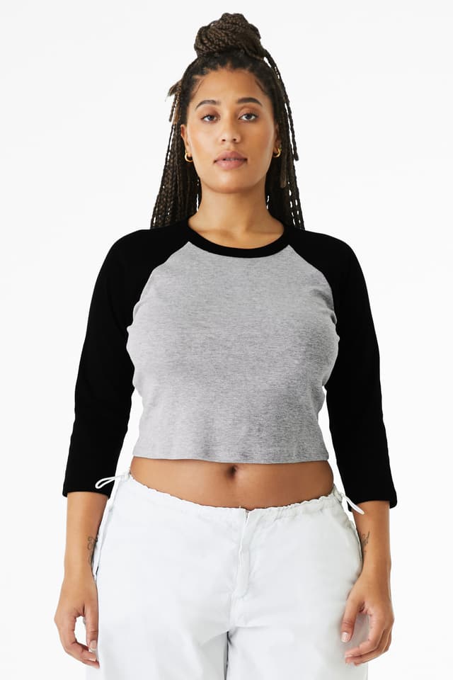 BELLA+CANVAS ® Women's Micro Rib 3/4 Raglan Baby Tee