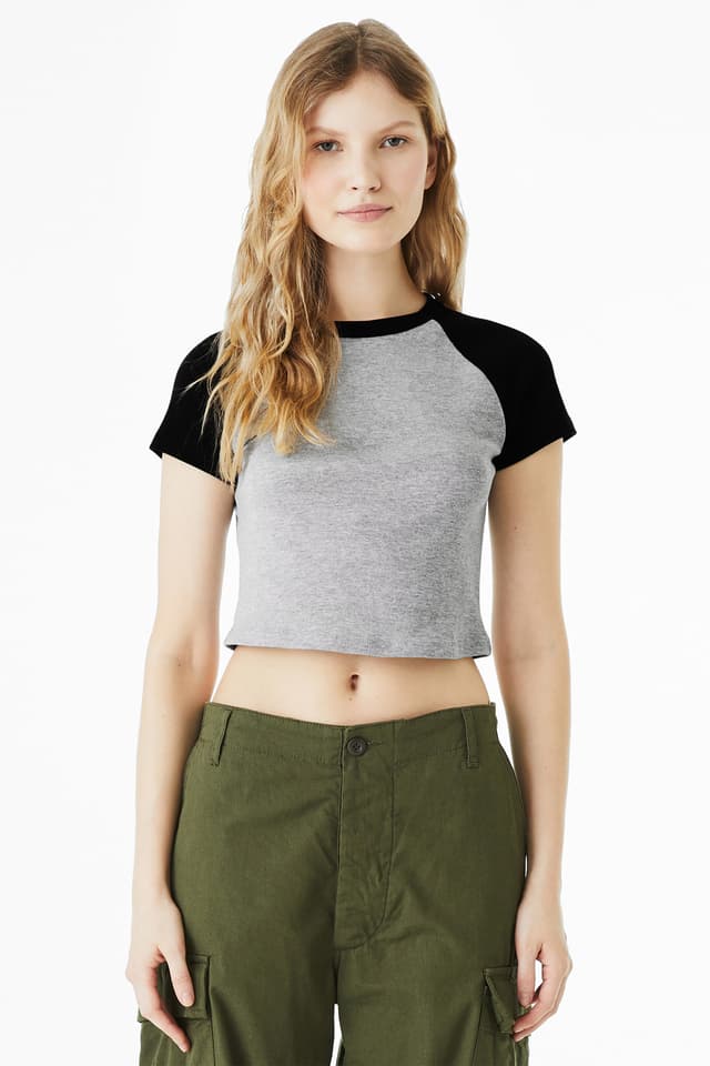 BELLA+CANVAS ® Women's Micro Rib Raglan Baby Tee