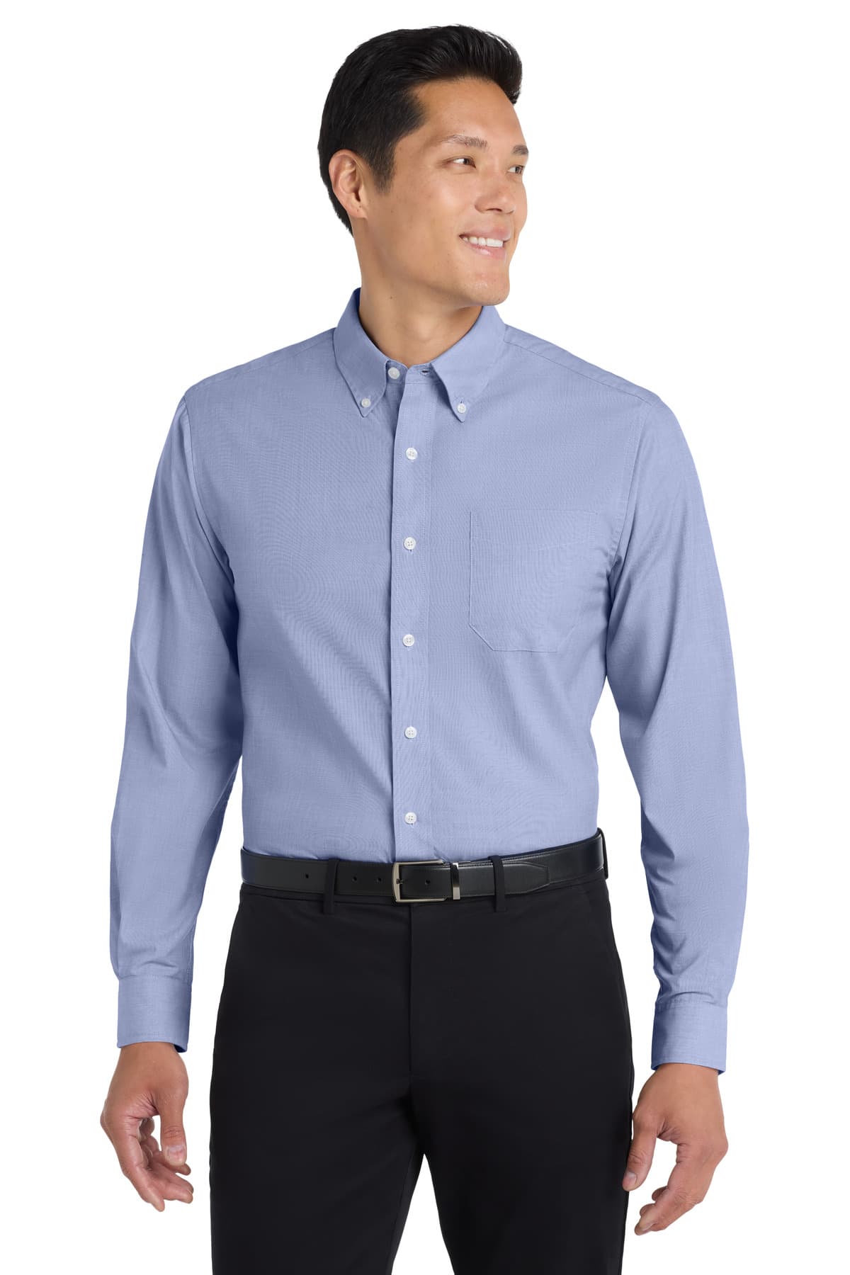 Port Authority ® Tall Crosshatch Easy Care Shirt — Chambray Blue