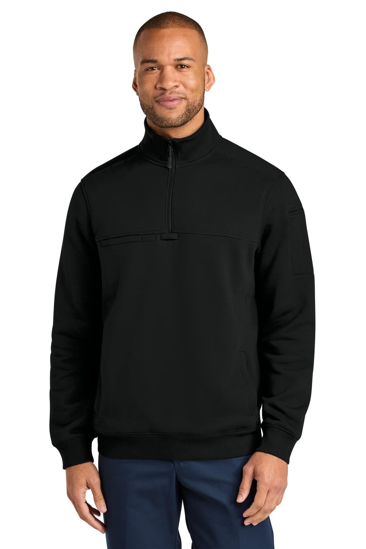 CornerStone ® 12-Oz. Tough Fleece Job Shirt — Black