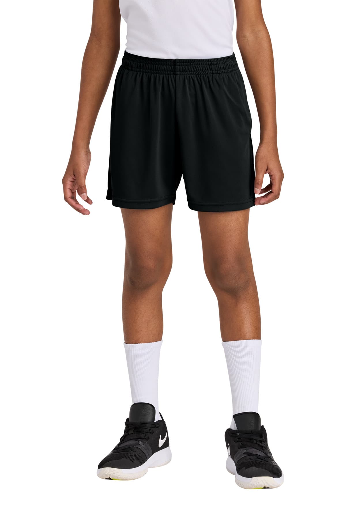 Sport-Tek ® Youth PosiCharge ® Competitor  5' Pocketed Short — Black
