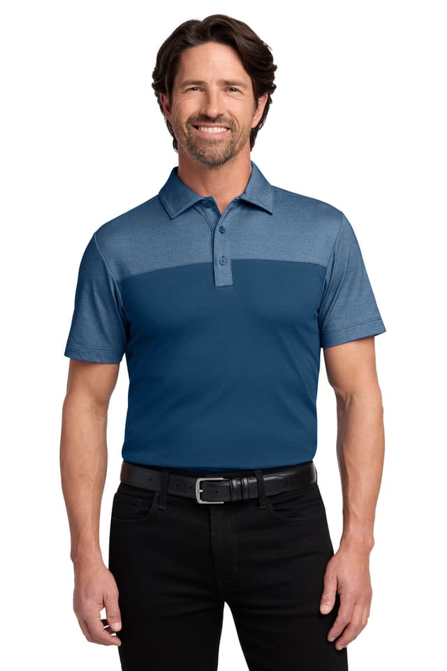 Port Authority ® Fine Pique Blend Blocked Polo