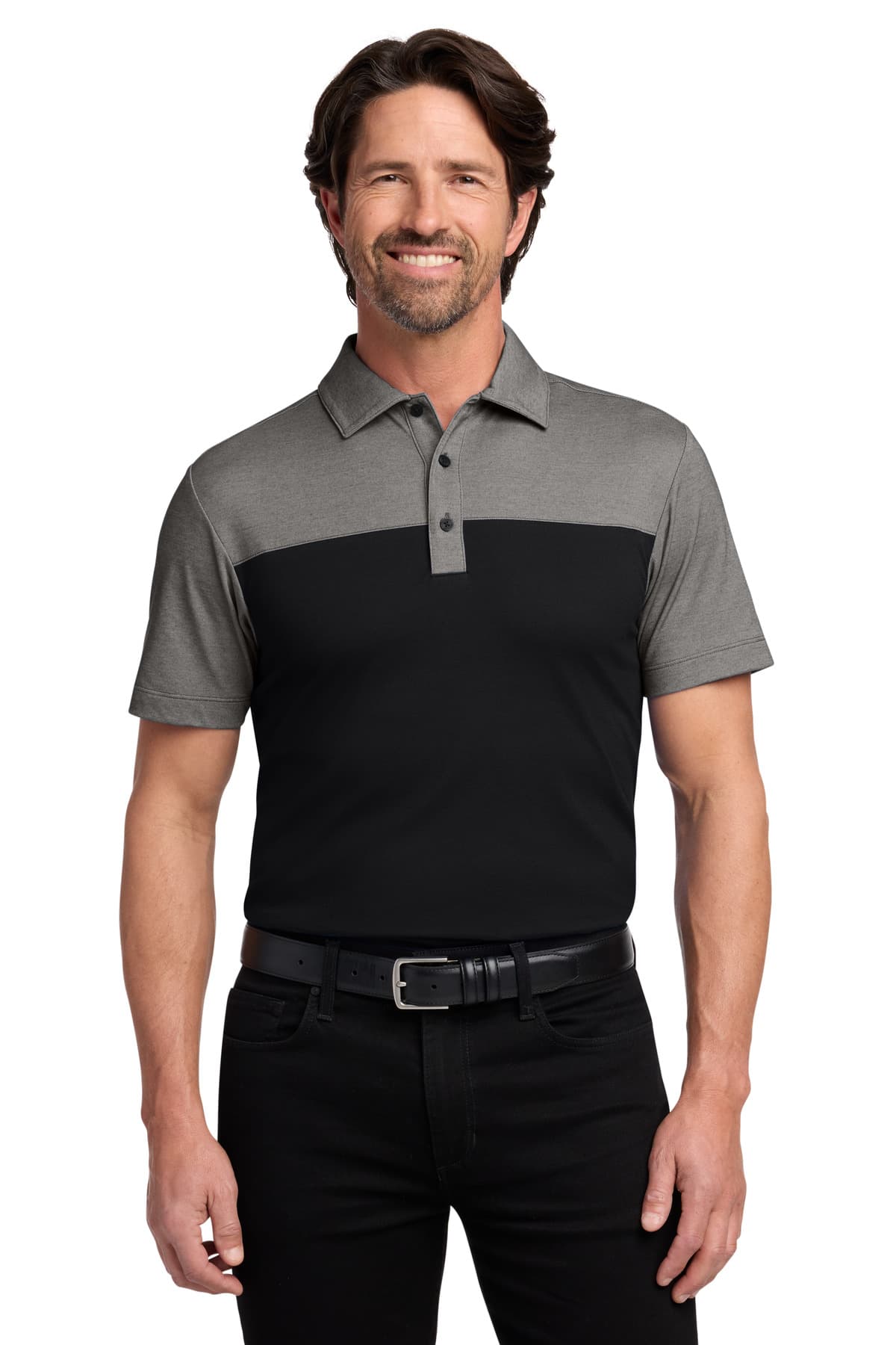 Port Authority ® Fine Pique Blend Blocked Polo