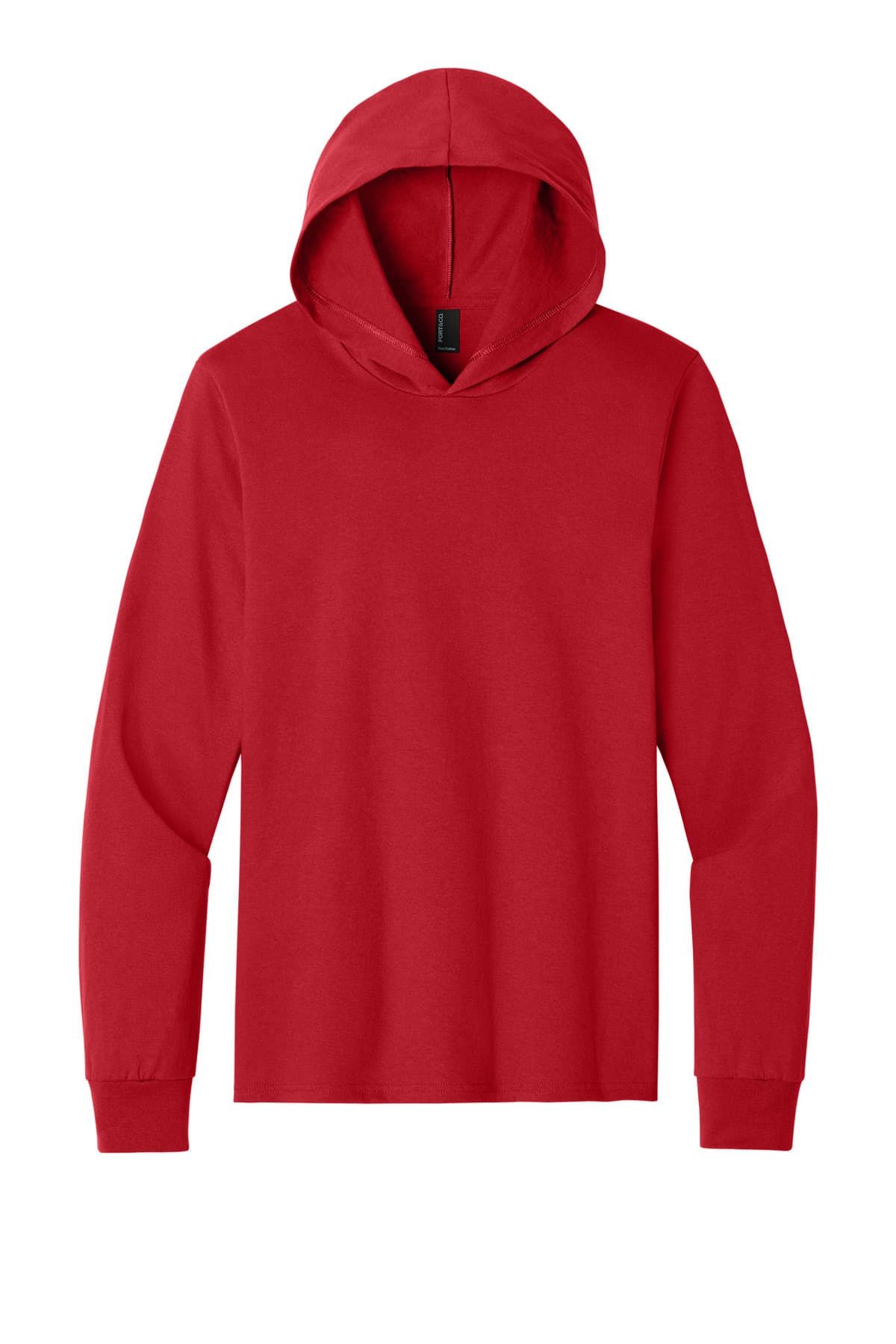 Port & Co  Core Cotton Pullover Hooded Tee — Red