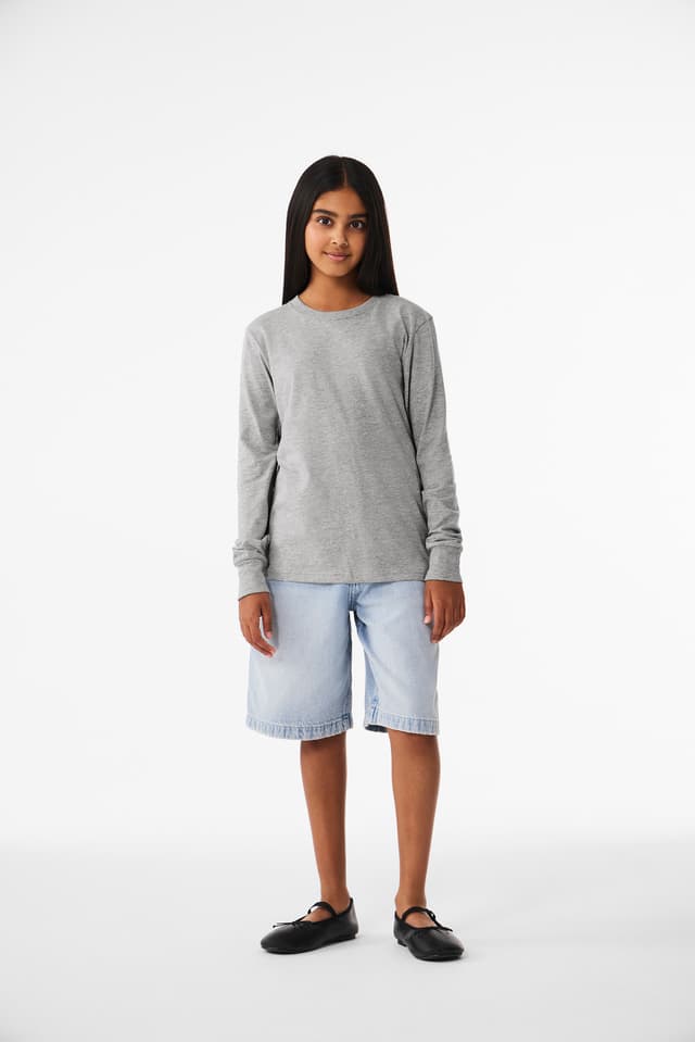 BELLA+CANVAS ® Youth Heather CVC Long Sleeve Tee
